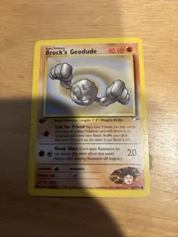 Pokemon TCG Brock's Geodude Gym Heroes 66/132 1st Edition 40 HP Common English - Image 1