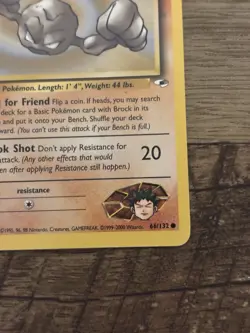 Pokemon TCG Brock's Geodude Gym Heroes 66/132 1st Edition 40 HP Common English - Image 3
