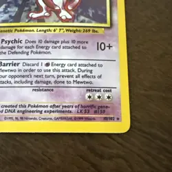 Pokemon TCG Mewtwo Base Set 10/102 Holo 1999-2000 Wizards Base Set Copyright... - Image 5