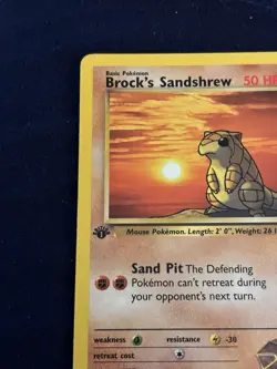 Pokemon TCG Gym Heroes Brock's Sandshrew 1st Edition 72/132 Common 50 HP - Image 2
