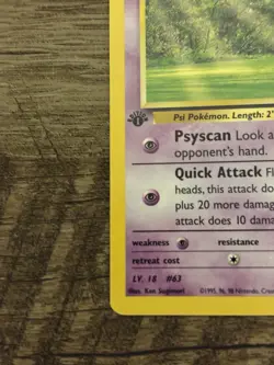 Pokemon TCG Sabrina's Abra Gym Challenge 94/132 Common Basic 50 HP 1st Edition . - Image 2