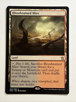 MTG Magic: Khans of Tarkir: Bloodstained Mire #230/269 Rare - LP - Image 1