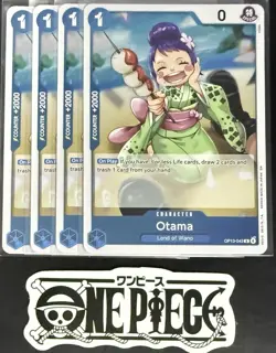 4x One Piece OP13-043 R Otama - ENG - Foil - Playset - TCG - NM/M - Image 1