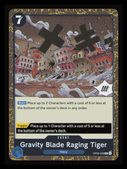 Gravity Blade Raging Tiger Foil OP06-058 PRB-02 The Best One Piece NM TCG - Image 1