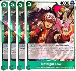 One Piece TCG - 4er Playset - OP09-030 Trafalgar Law UC/EN/NM - Image 1