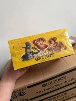 One Piece: TS-02 (English) - Tin Pack Full Display Set Vol.2 - 12 Tins SEALED - Image 1