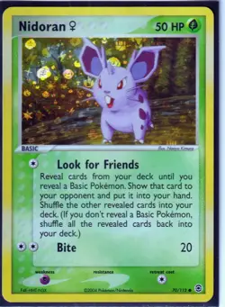 2004 POKEMON NIDORAN F #70/112 EX FIRE RED LEAF GREEN REVERSE HOLO NM (70C) - Image 1