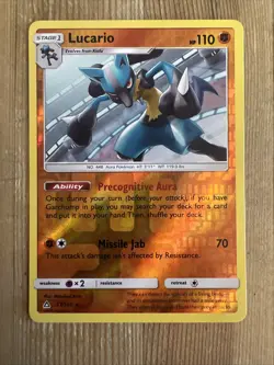 Lucario - 67/156 - Reverse Holo Rare Ultra Prism Set TCG - Pokemon Card - NM - Image 1