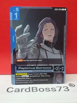 Paptimus Scirocco Gundam Card Game Steel Requiem Rare GD03-084 - Image 3