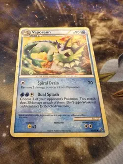 Vaporeon Undaunted 41/90 Pokemon Trading Card HP FREE SHIPPING - Image 3