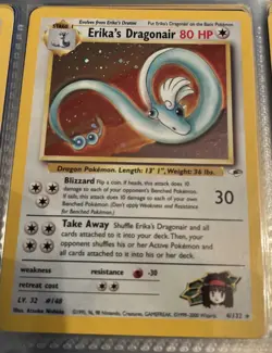 Pokemon Erika's Dragonair Holo Card 4/132 Vintage Gym Challenge English 2000 - Image 1