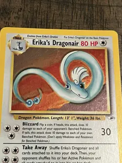 Pokemon Erika's Dragonair Holo Card 4/132 Vintage Gym Challenge English 2000 - Image 5