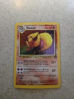 Pokemon Flareon 3/64 Jungle Set Holo Rare WOTC Vintage 1999 TCG Card LP/NM - Image 1