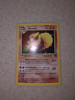 Pokemon Flareon 3/64 Jungle Set Holo Rare WOTC Vintage 1999 TCG Card LP/NM - Image 2