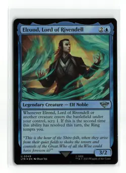 ELROND, LORD OF RIVENDELL 0049 FOIL LORD OF THE RINGS MTG NM - Image 1