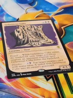 C1860 MAGIC MTG FOROGTTEN REALMS GELATINOUS CUBE #313 NM RARE SHOWCASE - Image 2