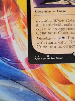 C1860 MAGIC MTG FOROGTTEN REALMS GELATINOUS CUBE #313 NM RARE SHOWCASE - Image 4