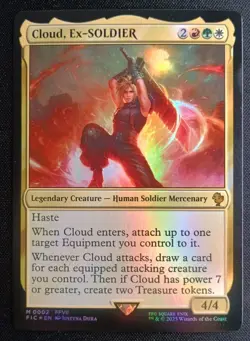 MTG Final Fantasy - Cloud , Ex-SOLDIER - Foil Mythic - Image 1