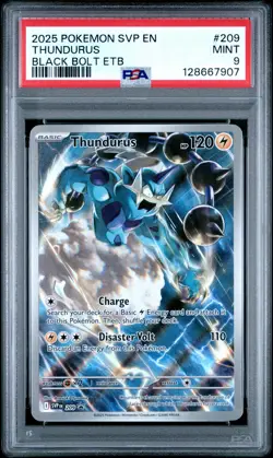 2025 POKEMON SVP EN-SV BLACK STAR PROMO #209 THUNDURUS PSA 9 - Image 1