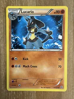 Pokemon TCG Lucario Black & White 77/135 Regular Uncommon LP - Image 1