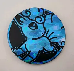 Pokemon Vulpix Blue Jumbo Coin Token for TCG Pokemon (5cm diameter) from Advent - Image 1