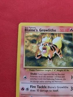 Pokemon: Blaine's Growlithe #035/132 Gym Heroes 2000 Vintage WOTC - NM - M45 - Image 4