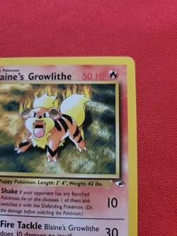 Pokemon: Blaine's Growlithe #035/132 Gym Heroes 2000 Vintage WOTC - NM - M45 - Image 5