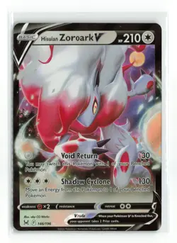 HISUIAN ZOROARK V 146/196 LOST ORIGINS POKEMON TCG NM - Image 1