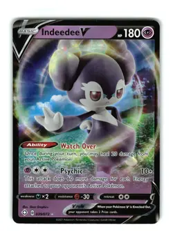 INDEEDEE V 039/072 SHINING FATES POKEMON (ULTRA RARE, NM) - Image 1