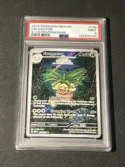 2025 POKEMON MEG EN-MEGA EVOLUTION ILLUSTRATION RARE #135 EXEGGUTOR PSA 9 - Image 1