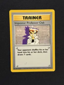 Pokemon TCG Imposter Professor Oak 73/102 Rare Base Set Unlimited NM - Image 1