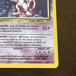 Pokemon TCG Mewtwo Base Set 10/102 Holo 1999-2000 Wizards Base Set Copyright... - Image 5