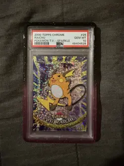 Pokemon Topps Chrome Sparkle Raichu PSA 10 GEM MINT - Image 1