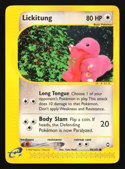 Lickitung 90/147 Aquapolis Common Pokemon Card - Image 1