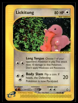 Lickitung 90/147 Aquapolis Common Pokemon - Image 1