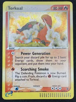 Pokemon TCG Torkoal 12/97 EX Dragon Holo Rare LP/MP - Image 1