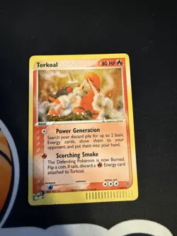 Pokemon TCG Torkoal Card 12/97 EX Dragon Holofoil DMG - Image 1