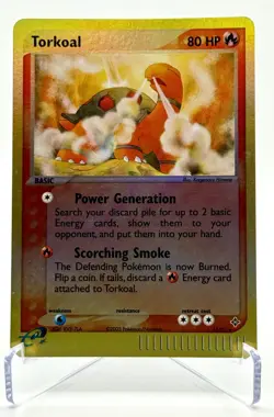 Pokemon TCG Torkoal 12/97 EX Dragon 2003 Reverse Holo Rare Vintage - Image 1