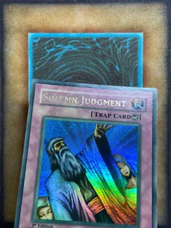 Yugioh Solemn Judgment MRD-127 Ultra Rare 1st Edition FADED! NM - Image 3