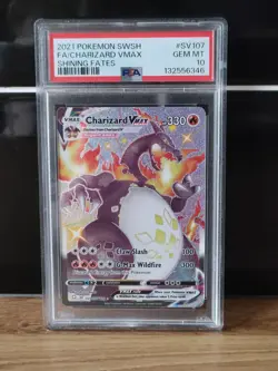 Pokemon TCG Charizard VMAX Shining Fates SV107/SV122 PSA 10 Gem Mint - Image 1