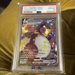 Pokemon TCG Charizard VMAX Shining Fates SV107/SV122 PSA 10 Gem Mint - Image 1