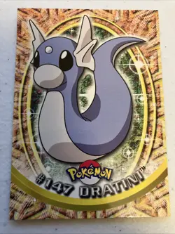 Dratini Pokemon 2000 Topps Card Blue Logo - Image 3