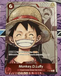 Monkey.D.Luffy (Alternate Art) P-001 One Piece Promotion Cards Foil - Image 1