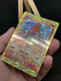 Diglett HOLO Prism Base Set Vending Golden Sticker Pokemon Card Vintage - Image 3