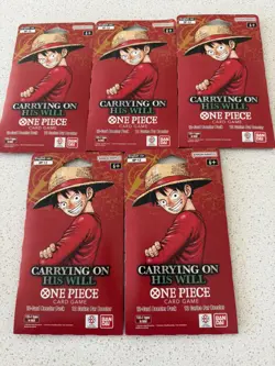 Bandai One Piece Card Game OP-13 Carrying On His Will Booster 5 Packs English - Image 1