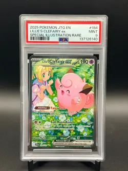 2025 Pokemon Journey Together Lillie's Clefairy ex #184/159 PSA 9 - Image 1