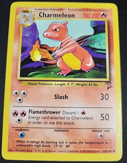 Pokemon TCG Charmeleon 35/130 Uncommon Base Set 2 (NM) - Image 1