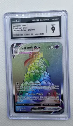Alcremie VMAX 73/72 CGC 9 MINT 2021 Pokemon Shining Fates Rainbow Secret Pokemon - Image 1