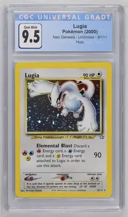 Pokemon TCG - Lugia 9/111 Neo Genesis Holo CGC Blue Label 10 - Image 1