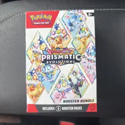Pokemon Scarlet & Violet Prismatic Evolutions Booster Bundle Sealed (6 Packs) - Image 1